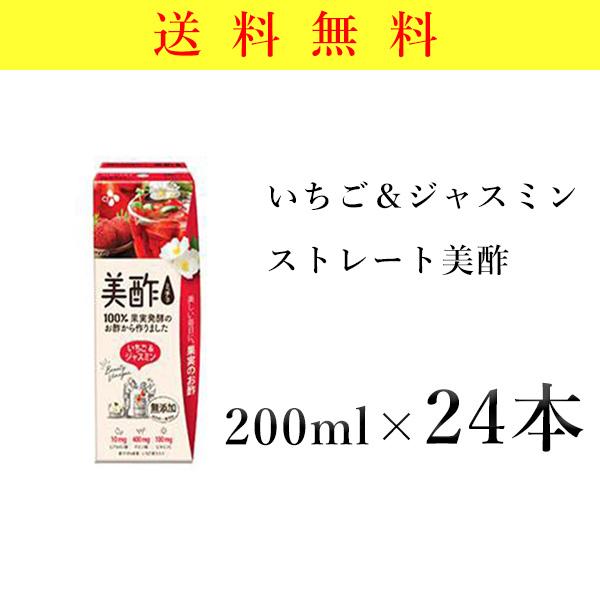 美酢 いちご ジャスミン 0ml 24本 ストレート ミチョ 韓国 紙パック 誕生日プレゼント 送料無料 イチゴ 果実酢 Cjジャパン