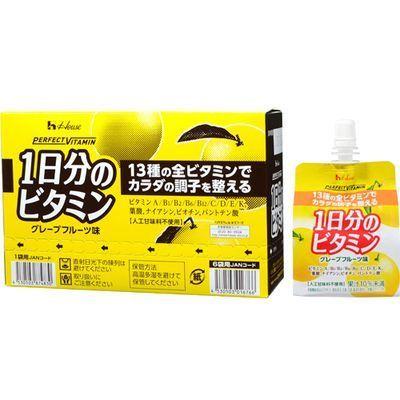 ハウスウェルネスフーズ株式会社 パーフェクトビタミン 1日分のビタミンゼリー グレープフルーツ味 （180g×6） ＜1日分のビタミン全13種類＞｜kobekanken