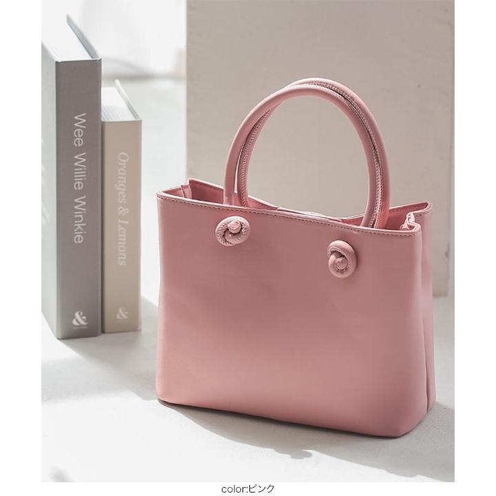 ka00001CARBOTTI ハンドバッグ ピンク KOBE LETTUCE（神戸レタス） ノットデザインショルダーバッグ