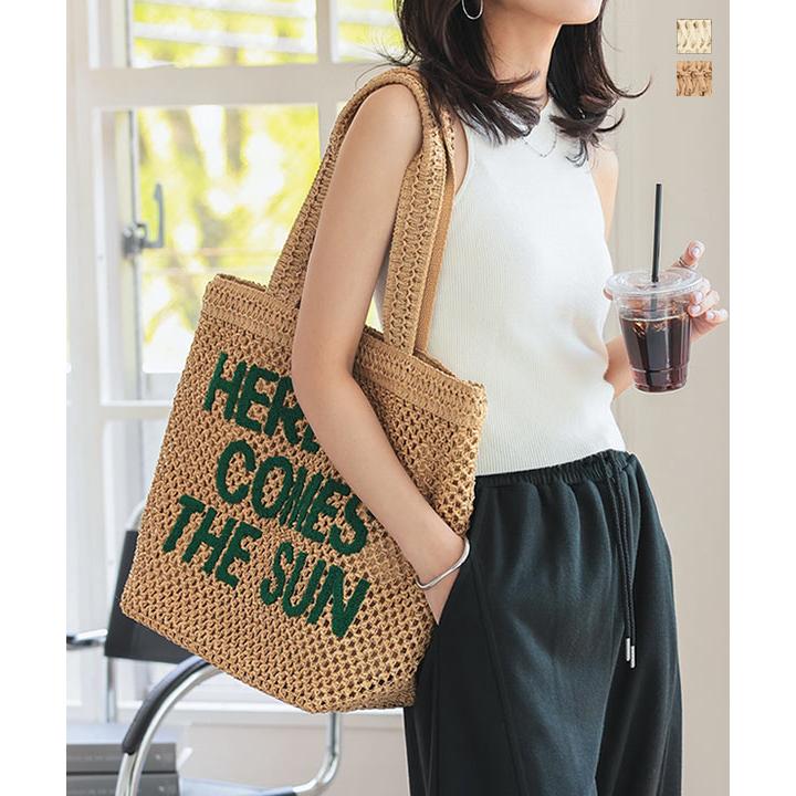 NORIページ）グラデーションロゴ刺繍トート（ラテ） NORIページ