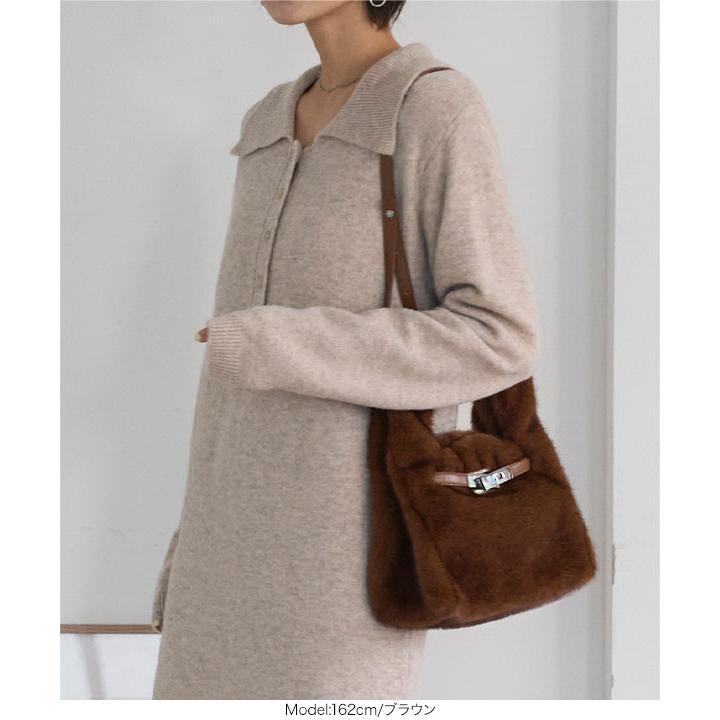 バッグ レディース ファーバッグ 40代 50代 ショルダーバッグ 2way ふわふわ もこもこ ショルダーベルト B1663 | KOBE LETTUCE | 09