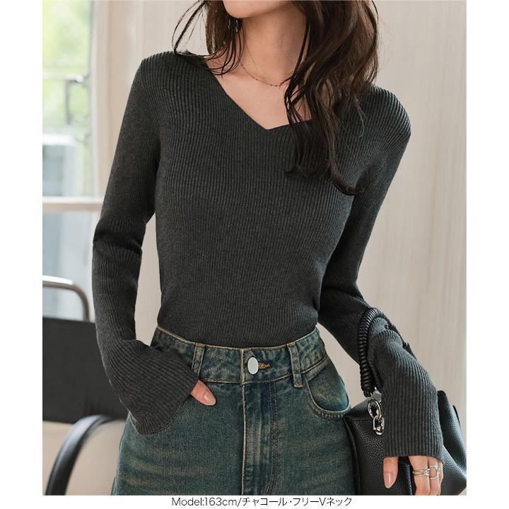 新品未使用【ebure 】リブニット　半袖　シルク混 選べるタイプ 半袖ベーシックリブニット[C3147] - レディース