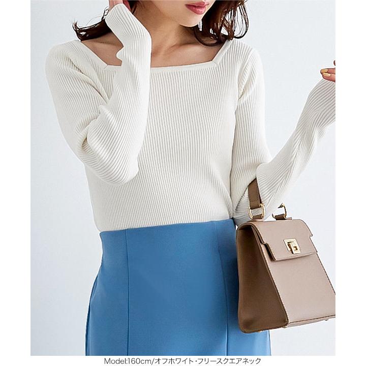 KOBE LETTUCE（神戸レタス） リブニット レディース 長袖 クルーネック