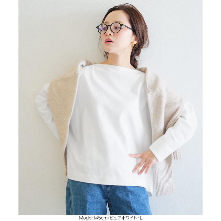 田中亜希子さんコラボ コットンプルオーバー レディース Tシャツ 長袖 ボーダー 40代 50代 30代 C3406｜kobelettuce｜15