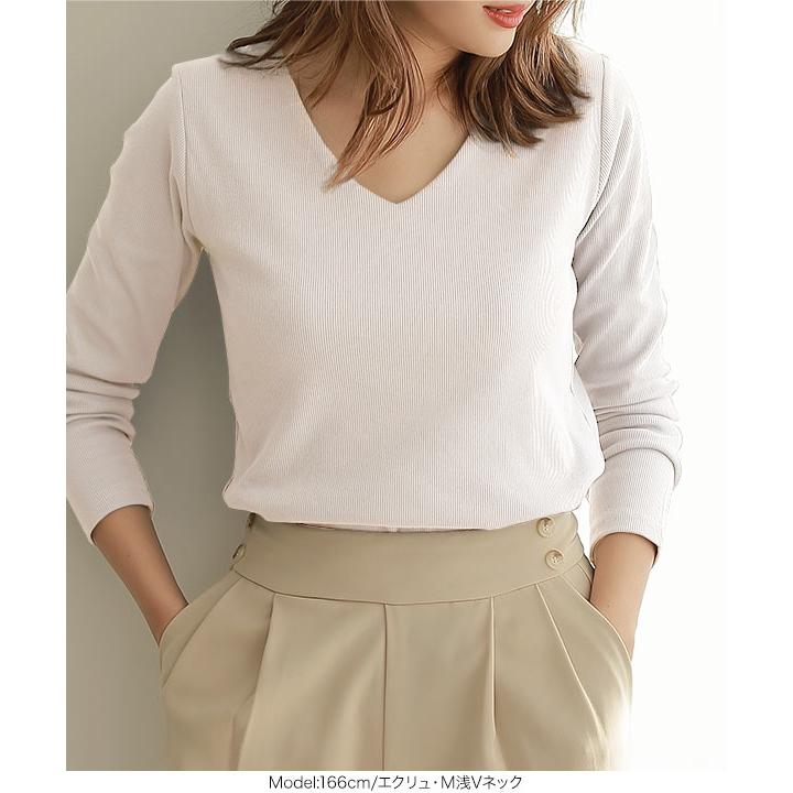 KOBE LETTUCE（神戸レタス） リブ 前身頃二重長袖リブカットソー