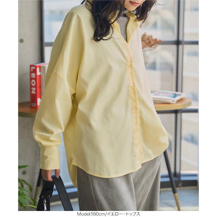 KOBE LETTUCE（神戸レタス） シャツ レディース 長袖 コットン混 無地