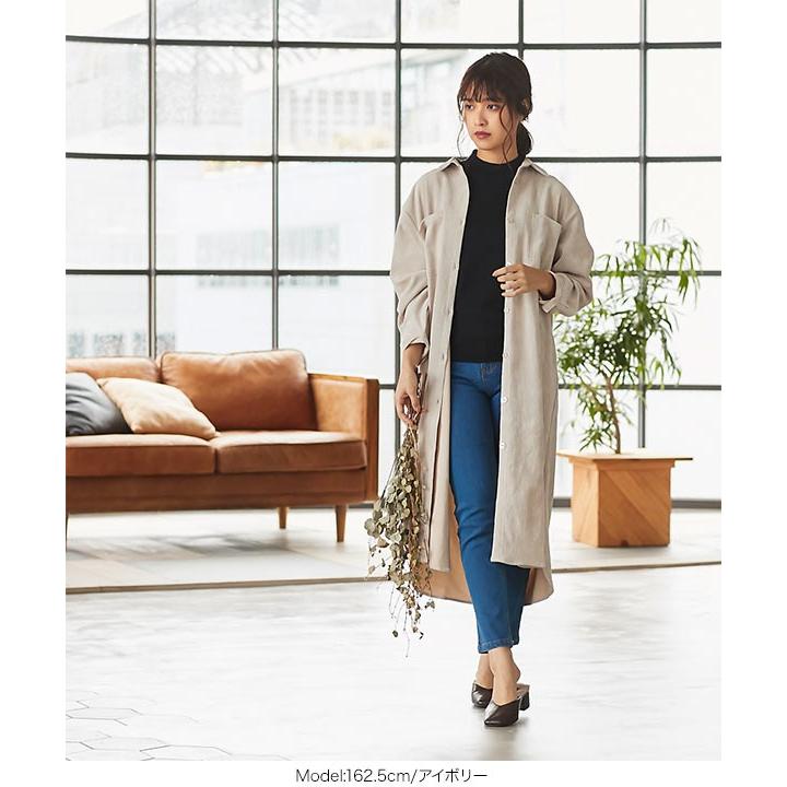 KOBE LETTUCE シャツワンピース ロングシャツ コーデュロイ