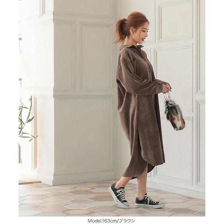 le coq sportif コーデュロイ シャツワンピース❁0110 le coq sportif コーデュロイ シャツワンピース❁0110