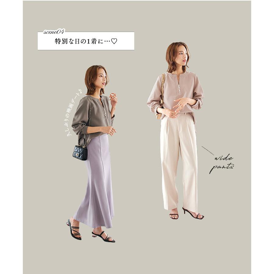 KOBE LETTUCE ブラウス Tブラウス パール レディース 長袖 仕事 KOBE LETTUCE ブラウス Tブラウス パール レディース 長袖 仕事