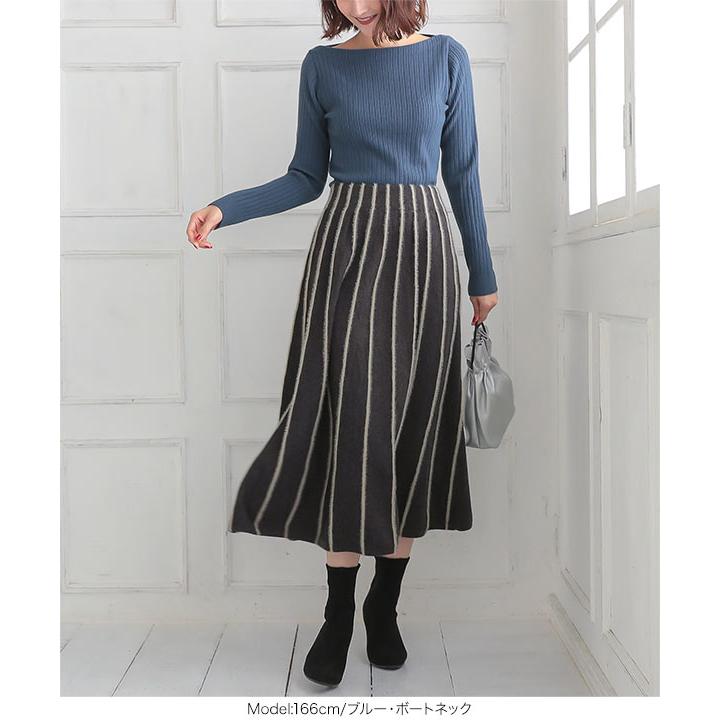 KOBE LETTUCE トップス ニット リブニット 長袖 ボートネック