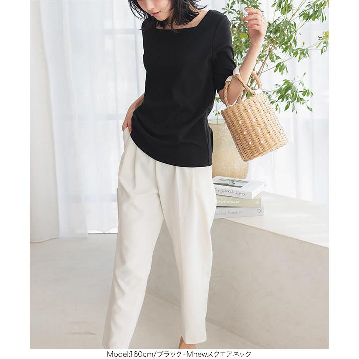 【美品】CONFECT コンフェクト ダンガリーカットソー KOBE LETTUCE（神戸レタス） Tシャツ 半袖 5分袖 レディース 夏 春 40