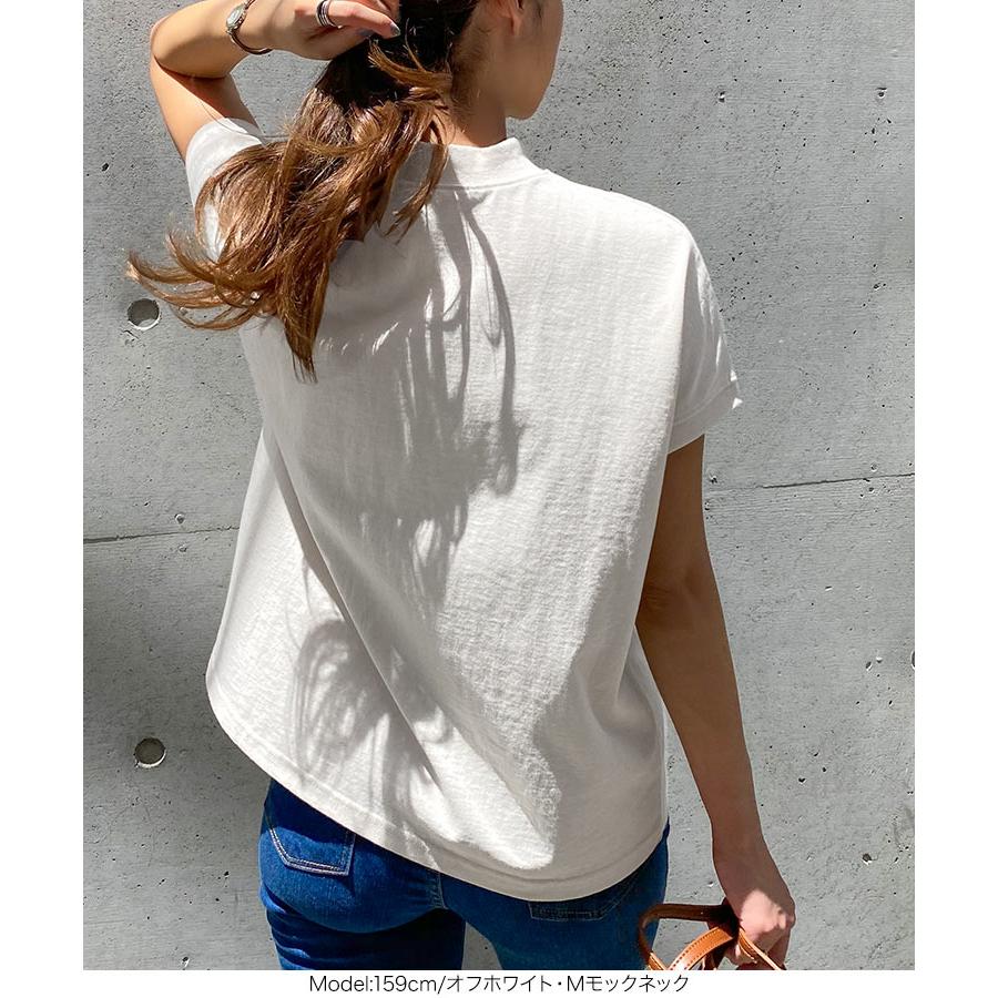 Tシャツ モックネック クルーネック 無地 綿 コットンM L LL レディース 40代 50代 C4819送料無料メ便対応 | KOBE LETTUCE | 10