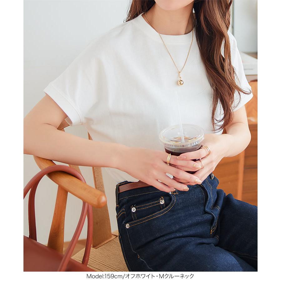 Tシャツ モックネック クルーネック 無地 綿 コットンM L LL レディース 40代 50代 C4819送料無料メ便対応 | KOBE LETTUCE | 11