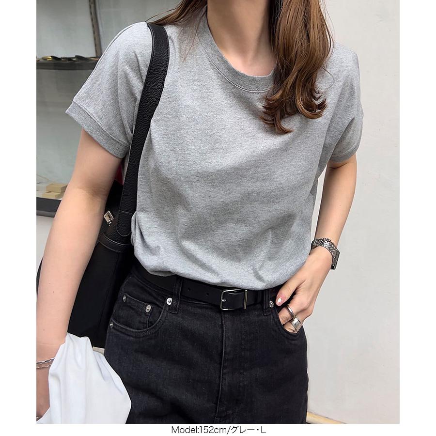 Tシャツ モックネック クルーネック 無地 綿 コットンM L LL レディース 40代 50代 C4819送料無料メ便対応 | KOBE LETTUCE | 15