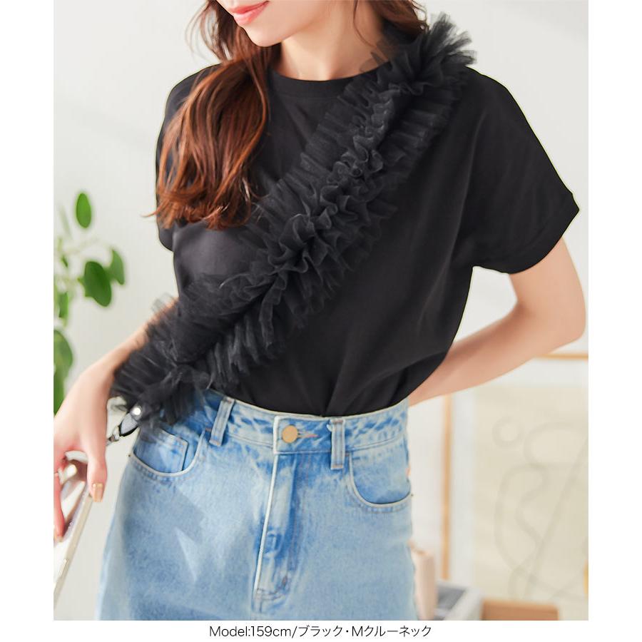 Tシャツ モックネック クルーネック 無地 綿 コットンM L LL レディース 40代 50代 C4819送料無料メ便対応 | KOBE LETTUCE | 17