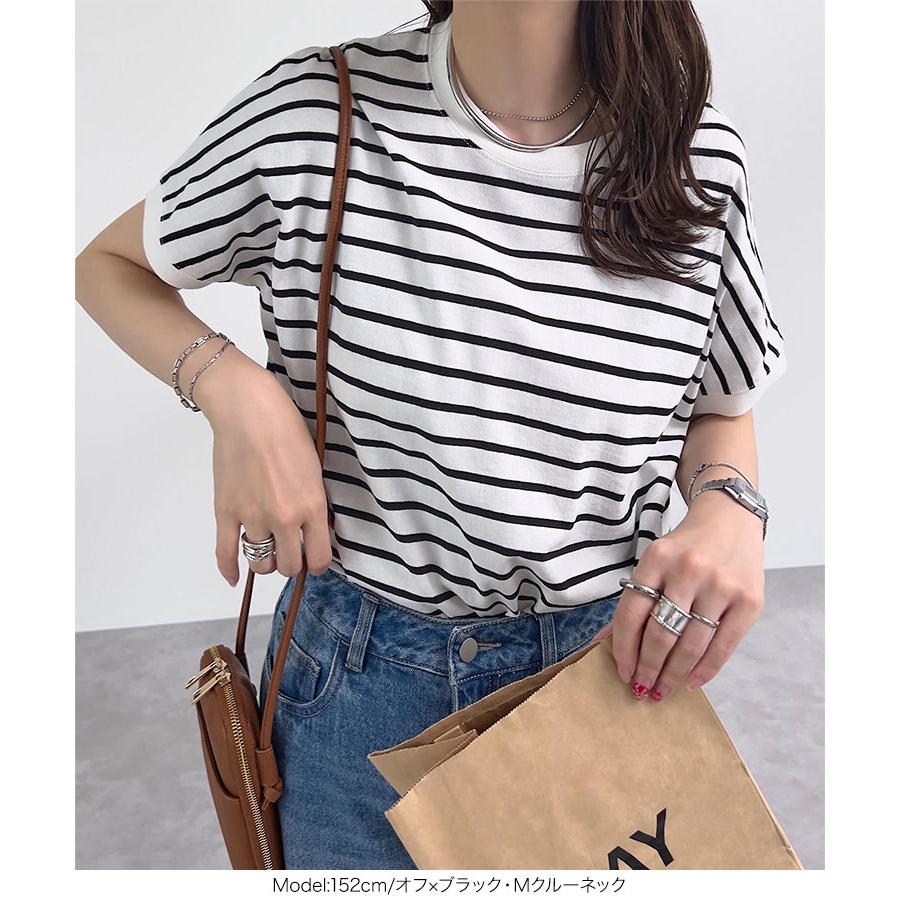 Tシャツ モックネック クルーネック 無地 綿 コットンM L LL レディース 40代 50代 C4819送料無料メ便対応 | KOBE LETTUCE | 18