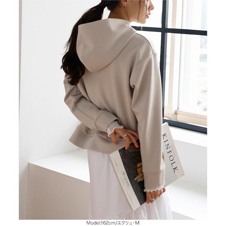 パーカー レディース フーディー 40代 50代 30代 トップス プルオーバー フード 秋 C4831 | KOBE LETTUCE | 14