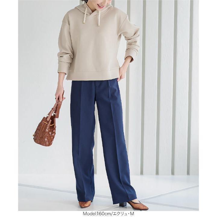 パーカー レディース フーディー 40代 50代 30代 トップス プルオーバー フード 秋 C4831 | KOBE LETTUCE | 18