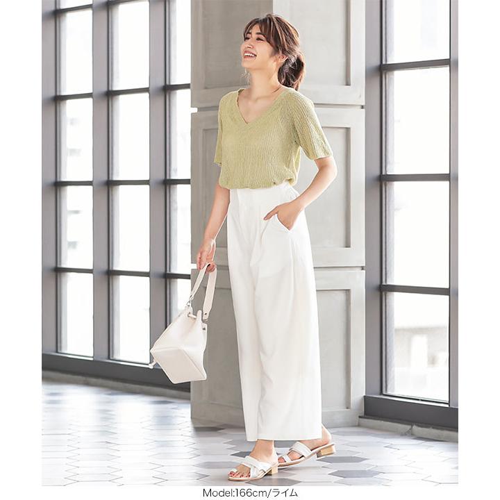 KOBE LETTUCE（神戸レタス） トップス サマーニット 半袖 夏 Vネック 5