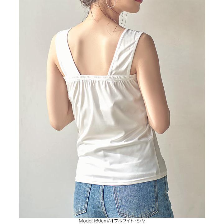 夏 petitcoat ブラ紐隠しインナーペチタンクトップ レディース スクエアネック フィット ぴったり 春 C547C : c547c ...