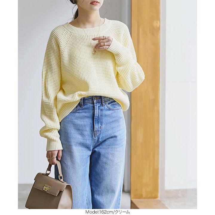 KOBE LETTUCE ニット ワッフルニット クルーネック ワッフル編み