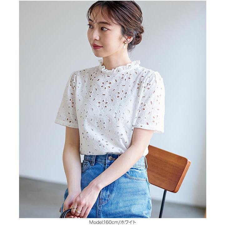 verybrain コットンレースブラウス トップス verybrain コットンレースブラウス トップス