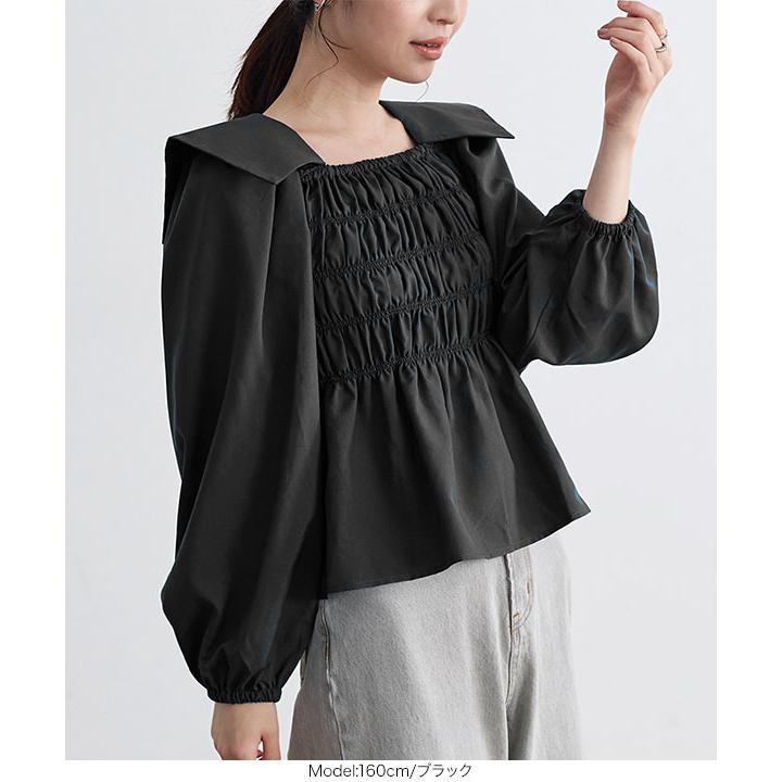 KOBE LETTUCE（神戸レタス） ブラウス レディース トップス 秋 襟 長袖