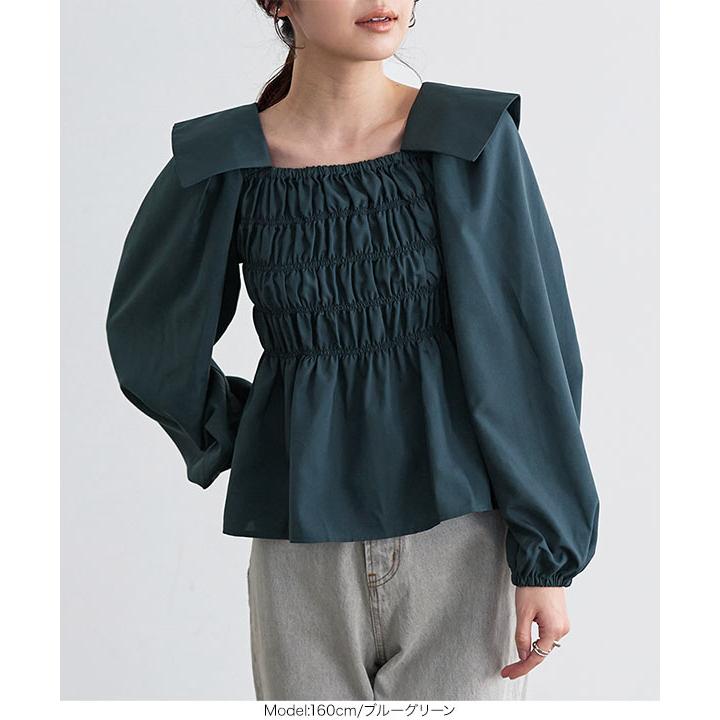 KOBE LETTUCE ブラウス レディース トップス 秋 襟 長袖