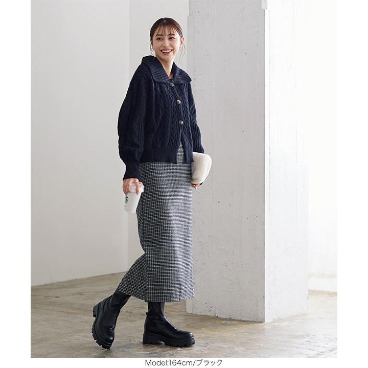 KOBE LETTUCE ニットカーディガン レディース 冬 厚手 ケーブル