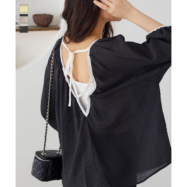 KOBE LETTUCE シアーパイピングブラウス シャツ レディース 長袖