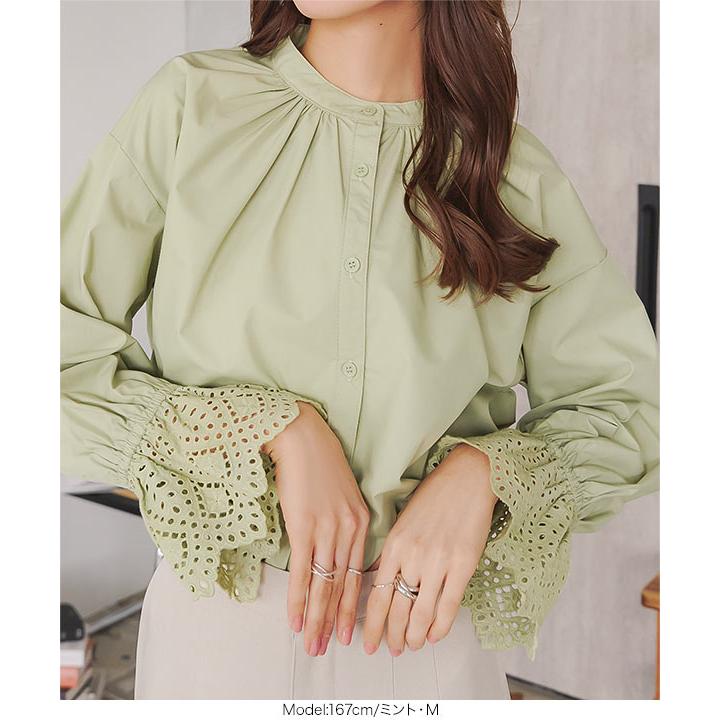 KOBE LETTUCE（神戸レタス） ぽわん袖ブラウス 長袖 レディース 春 夏
