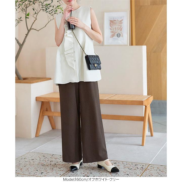 KOBE LETTUCE ジレ ベスト レディース ペプラム ニット 40代 50