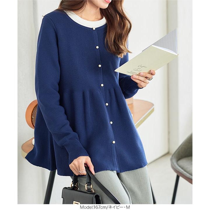 ゴルフ レディース マルボン カーディガン トップス セーター 長袖（ブルー） KOBE LETTUCE 日替わりセール ニットカーディガン レディース