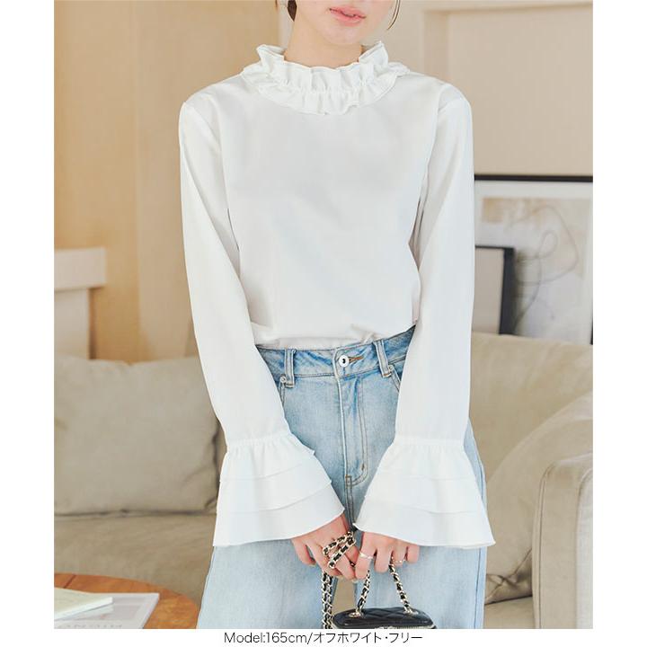 美品　LE PHIL フレアスリーブ　デザイントップス　ブラウス ◇SOLOTEX ブロードフレアブラウス（シャツ/ブラウス）｜LE PHIL