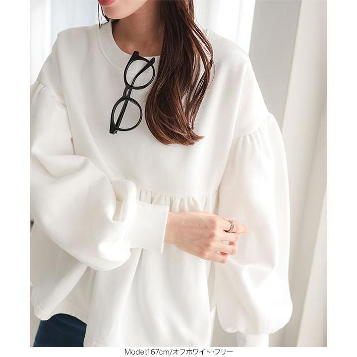 KOBE LETTUCE（神戸レタス） スウェット 裏起毛 ペプラム トップス