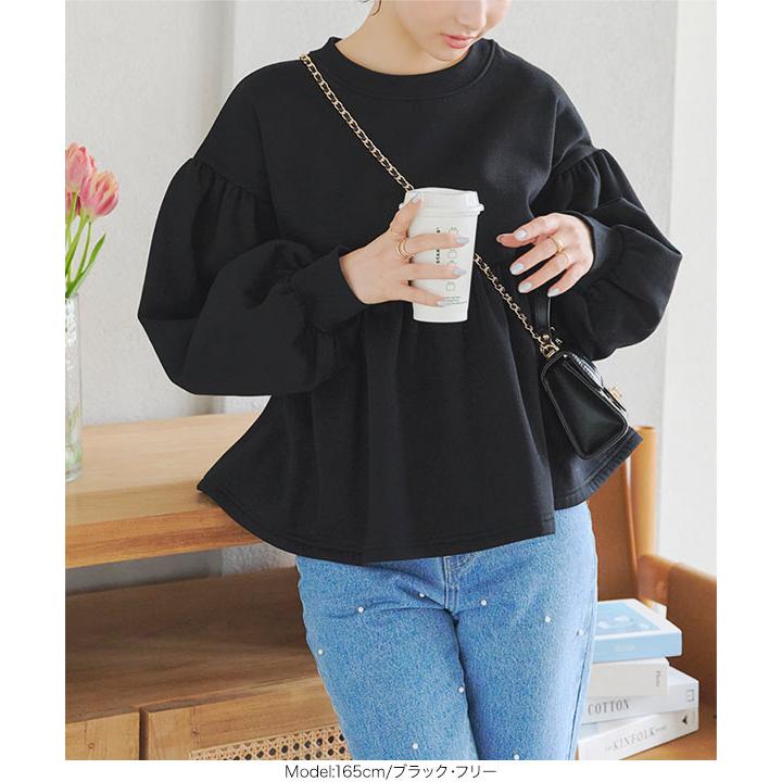 KOBE LETTUCE（神戸レタス） スウェット 裏起毛 ペプラム トップス