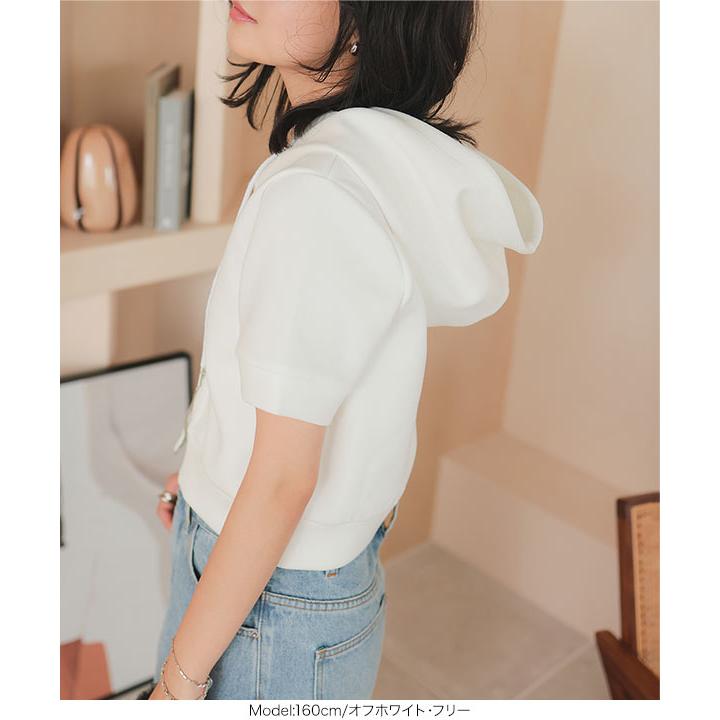 KOBE LETTUCE ダブルジップ パーカー クロップド ショート丈 フーディ