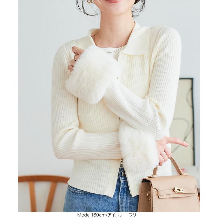KOBE LETTUCE（神戸レタス） ニットトップス レディース 長袖 ファー