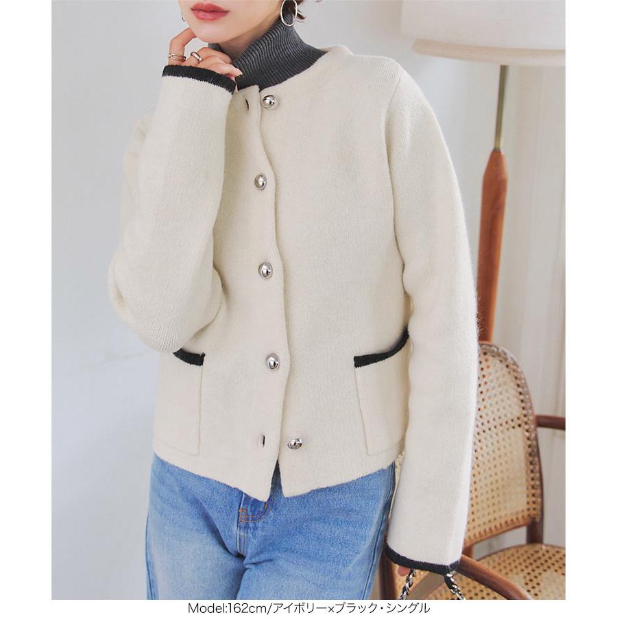 美品 レオナール 中綿 ニット コート ダブル　花柄　金ボタン オーバーサイズ KOBE LETTUCE ニットジャケット カーディガン レディース 羽織り