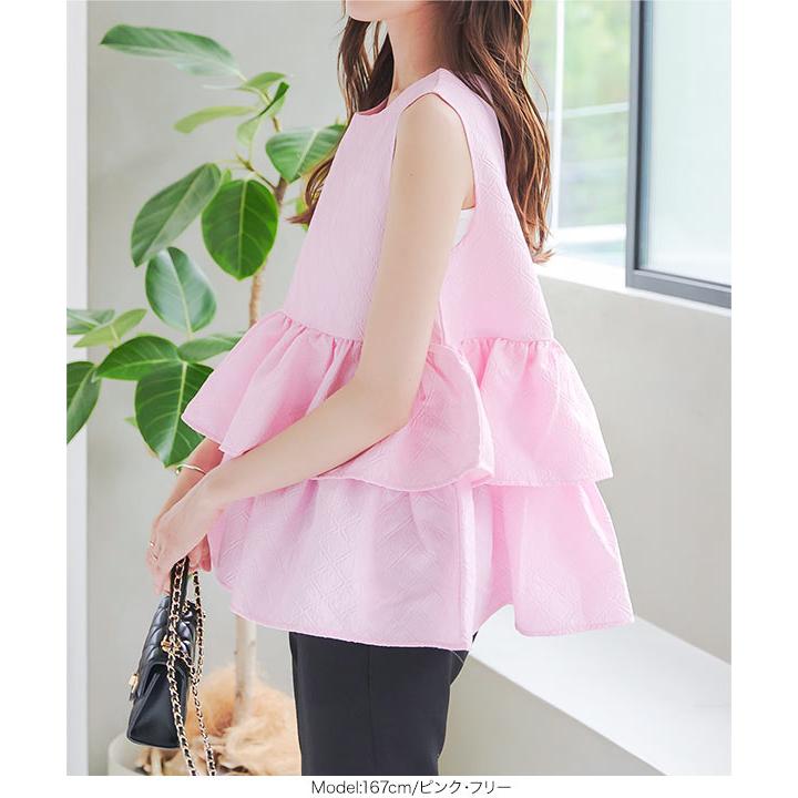 KOBE LETTUCE（神戸レタス） トップス ブラウス 白 黒 ノースリーブ 夏