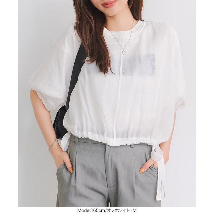 KOBE LETTUCE シアートップス レディース ブラウス ショート丈