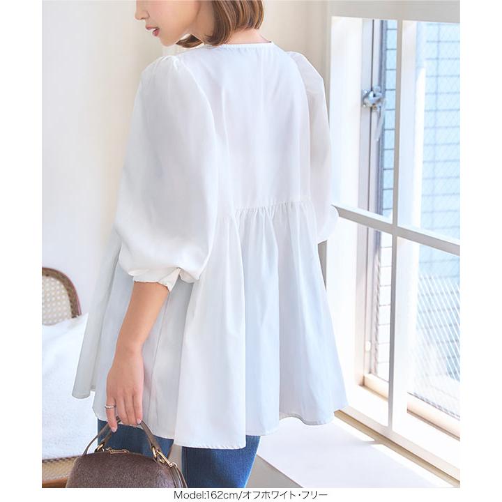 KOBE LETTUCE ブラウス レディース 長袖 スカラップブラウス