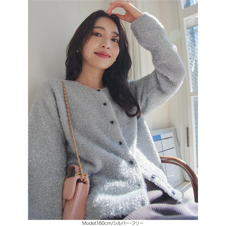 KOBE LETTUCE（神戸レタス） カーディガン レディース ラメ ラメニット