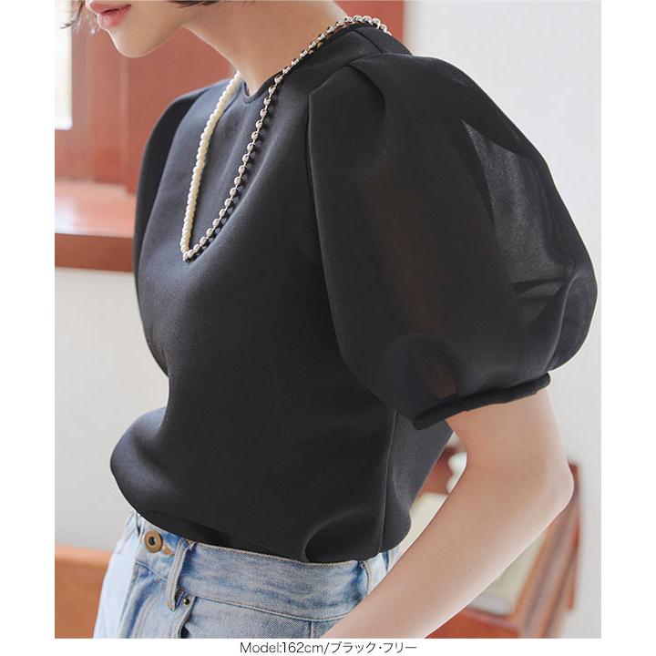 KOBE LETTUCE（神戸レタス） 透け感 シアーダンボールパフスリーブ