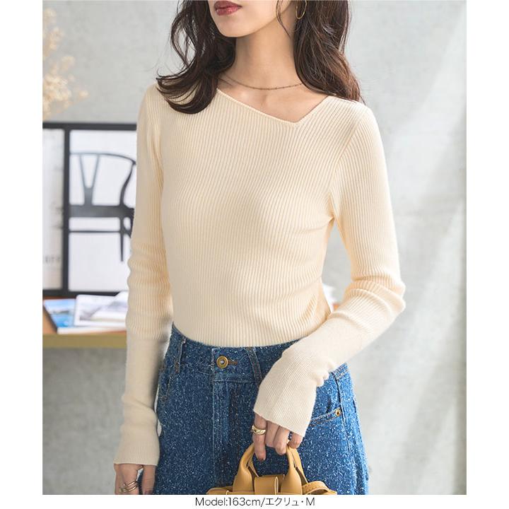 KOBE LETTUCE（神戸レタス） トップス レディース リブ ニット 長袖 40