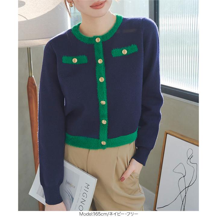 KOBE LETTUCE（神戸レタス） ニットジャケット レディース ノーカラー