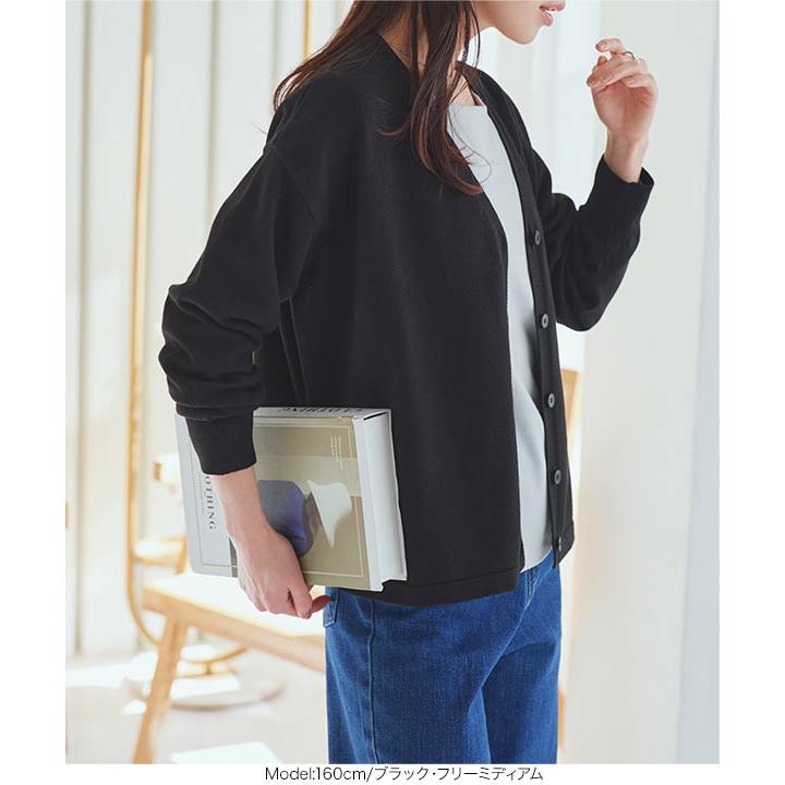 KOBE LETTUCE（神戸レタス） カーディガン レディース 黒 ニット