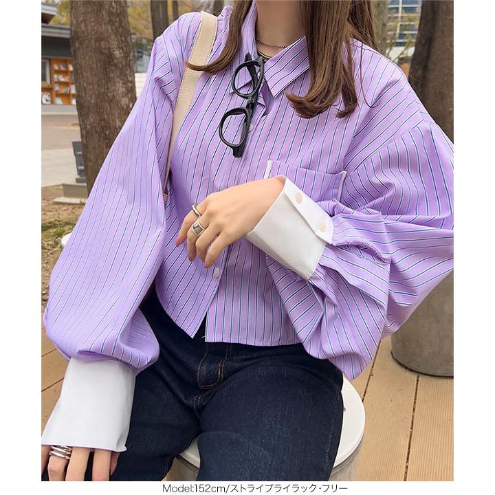 KOBE LETTUCE シャツ レディース 長袖 ショート丈 トップス 40代