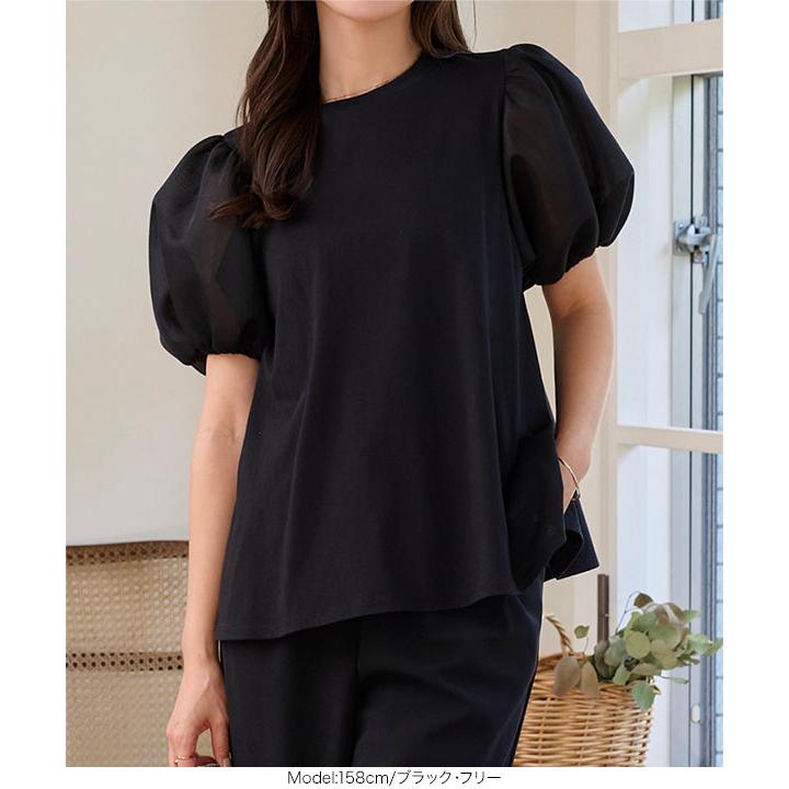 フレア半袖トップス KOBE LETTUCE（神戸レタス） トップス レディース 40代 上品 フレア