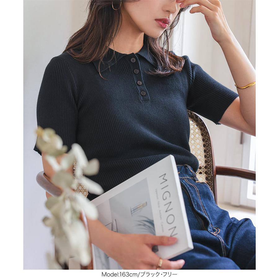 HERMES 総柄トップス　ポロシャツ　ニット切り替 エルメス(HERMES)エルメス 半袖ニット ニット 衣料品 トップス